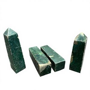 หินหยกเขียวธรรมชาติขัดเงา รูปทรงหอคอยโอเบลิสก์ สำหรับตกแต่งตามหลักฮวงจุ้ยและสะสมคริสตัล ขนาด 9 ซม. - Product Image 5