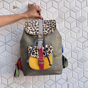 Mochila de Cuero Reciclado de Nuevo Diseño, Elegante Estampado de Leopardo, Bolsas Escolares Unisex Multiusos, Bolsas de Nuevo Diseño al por Mayor - Product Image 1