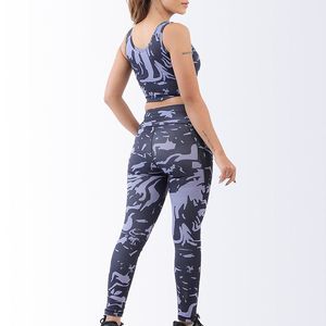Ensemble de vêtements de sport pour femmes de qualité supérieure, soutien-gorge de fitness et legging, pour la gym, le yoga, la course à pied et l'entraînement - Product Image 2