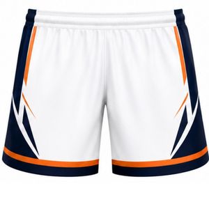 Pantalones Cortos de Voleibol Sublimados en Blanco, Azul Marino y Naranja, Ropa Deportiva para Equipos, Uniformes para Partidos, Ropa de Entrenamiento Ligera - Product Image 2
