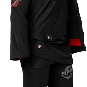 Uniformes de Jiu-Jitsu Brésilien (BJJ) avec broderie de logo personnalisée, cordons de serrage, bleu marine, 100% coton Ripstop 460g, unisexe, style pakistanais - Product Image 4