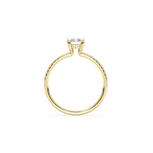 Anillo de Moissanita de Corte Radiante de 1.16 Quilates, Plata de Ley 925, Chapado en Oro de 14K, Certificado GRA, Joyería para Regalo de Boda, Fabricante REYES - Product Image 5