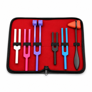 Juego de Diapasones de Aluminio Ponderados de Grado Clínico para Pruebas Sensoriales Nerviosas, Kit de Diagnóstico con Martillo para Examen de Audición ORL - Product Image 1