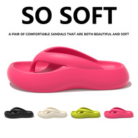 Sandales tongs compensées pour femmes avec soutien de la voûte plantaire, en EVA ultra-doux, antidérapantes, légères, pour l'été et la plage, style décontracté