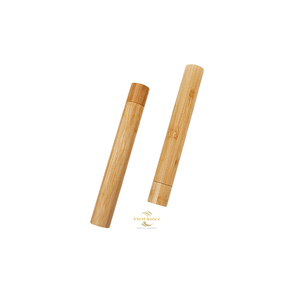 Boîte de rangement en bambou naturel écologique pour brosse à dents, couverts, trousse de voyage et accessoires - Product Image 3