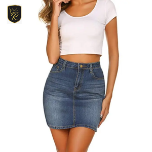 Jupe en jean ample et décontractée pour femme, taille haute, coupe droite, à boutons, unie, respirante, style vintage streetwear pour l'automne - Product Image 2