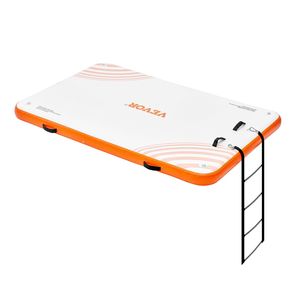 8 X 5FT Non-Slip Inflatable <b>Floating</b> Dock Platform with Portable Carrying Bag Water Amusement Facility for Carrying Convenience - Product Image 1