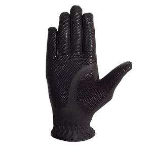 Gants d'équitation en cuir unisexe demi-doigts de qualité supérieure avec fermeture à boucle – Vente en gros de gants d'équitation - Product Image 3