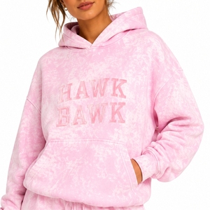 Women's <b>Hoodie</b> Shorts Set Premium Cotton <b>Oversized</b> Fleece Casual Wear with Puff Print Relaxed Fit Quality <b>Stitching</b> Comfort Wear - Product Image 4