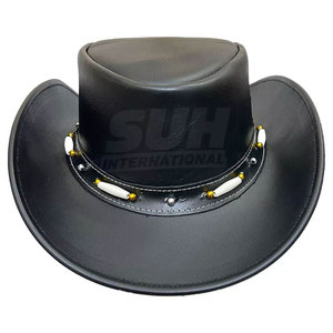 Sombreros de Vaquero Ajustables, Elegantes y Cómodos de Cuero Duradero con Diseño Personalizado SUH INTERNATIONAL SI-CBH-5509, Precio de Fábrica al por Mayor - Product Image 2