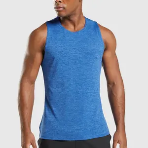 Grey washed vest 100% cotton digital printing gym clothing cut off tank top sleeveless workout tank tops for men Breathable