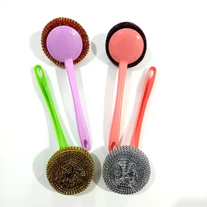 TECHNOFIRST Modern Handheld Flexible <b>Long</b> <b>Handle</b> Plastic Kitchen Sink Cleaning <b>Brush</b> with Silicone Bristles for Home Use - Product Image 2