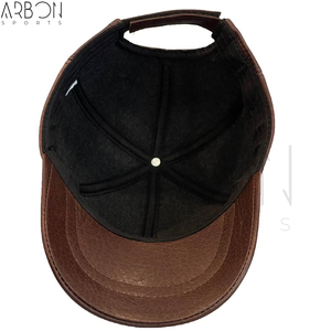 Nouvelles casquettes en cuir marron vieilli faites à la main, tendance, personnalisées, de marque, vintage, très demandées, service OEM ODM, prix de gros - Product Image 2