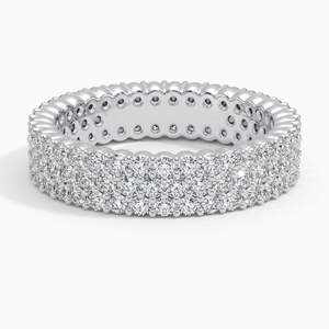 Diamond Eternity Band <b>Ring</b> 14K Gold Full Pave Wedding Band Stackable <b>Ring</b> Luxury Anniversary Jewelry for Women - Product Image 4
