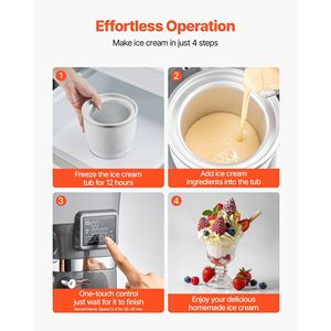 1.8 Qt. Capacity Electric Stand Mixer 6-Speed Ice <b>Cream</b> <b>Maker</b> LED Digital Display Timer Mixing Paddle Dough Hook Ice <b>Cream</b> <b>Maker</b> - Product Image 5