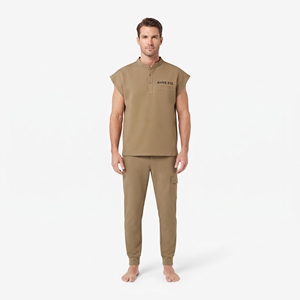 Conjunto de Uniforme Médico Unisex Hawk Eye, Pantalones de Algodón y Poliéster, Blusa sin Mangas con Bolsillos - Product Image 2