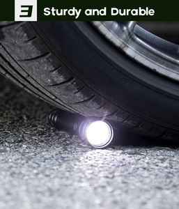 CITICITY Portable Tactical <b>LED</b> <b>Rechargeable</b> Flashlight 3 Modes 1000 Lumen for Camping Outdoors & Home Use Battery - Product Image 4