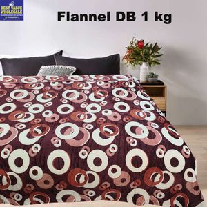 1KG Luxury Soft Winter Flannel Raschel Double <b>Bed</b> Blanket - Product Image 3