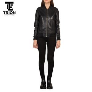 Chaqueta de Cuero Genuino para Mujer de Primera Calidad con el Mejor Diseño, Personalizable, de Color Sólido, Nuevo Estilo - Product Image 2
