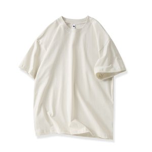 T-shirt décontracté à manches longues pour homme, 240g, 100% coton jersey, col rond, respirant, coupe ample, couleur unie, passe-partout - Product Image 5