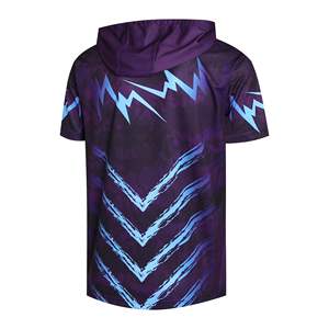 Camisetas con Capucha Sublimadas con Impresión Digital y Logotipo Personalizado, 100% Poliéster, Transpirables, Ecológicas, Verano, OEM, Venta al Por Mayor - Product Image 2