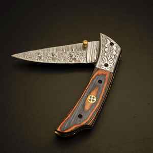 มีดพับคุณภาพสูงขายดีที่สุด สำหรับตั้งแคมป์และเอาตัวรอด ด้ามสแตนเลสสลักลายเกรดอุตสาหกรรม รองรับ OEM - Product Image 4