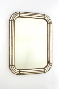 Wholesale Decorative Rectangular Design <b>Gold</b> Finish Art Deco Metal <b>Framed</b> Wall <b>Mirror</b> - Product Image 5