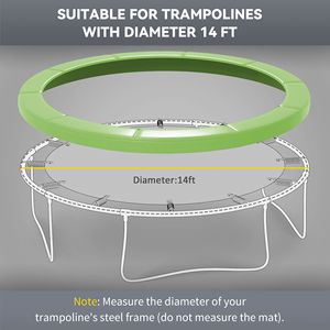 Copertura per Molle Trampolino Impermeabile e Antistrappo da 14FT, Sostituzione Annuale, Tappetino di Sicurezza per Trampolino Fitness - Product Image 4