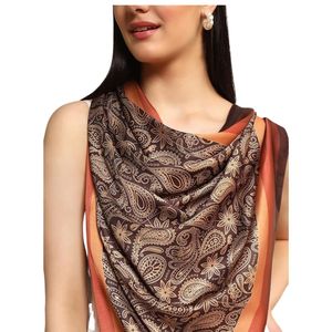 Écharpe carrée grande taille en soie pour femme, imprimée numériquement, respirante et légère - Product Image 2
