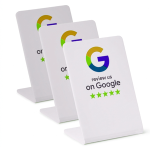 Weima Display RFID NFC Acrylic Review Stand with Custom Logo for Business Restaurant Hotel Cafe & Retail-Waterproof Desktop Sign - Product Image 3