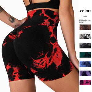 Shorts de sport moulants taille mi-haute pour femme, avec effet froncé aux fesses, poches, logo personnalisé, pour yoga et entraînement, écologiques, respirants, séchage rapide - Product Image 6