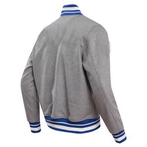 Blouson universitaire en laine 100 % grande taille Hiver 2025 avec poignets côtelés et logo brodé personnalisé – Vente en gros - Product Image 3