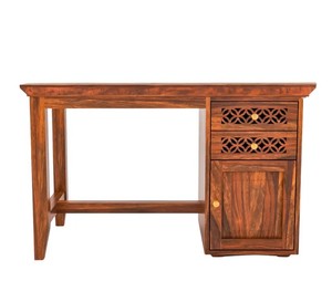 Traditional Wooden Office <b>Desk</b> with Side Cabinet | Executive <b>Computer</b> Table | B2B Wholesale Furniture India - Product Image 6