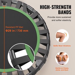 Mini Trampolino Fitness Pieghevole da 36 Pollici, Silenzioso per Esercizi Indoor, Carico Massimo 220 Libbre, Stabile per Allenamenti - Product Image 3