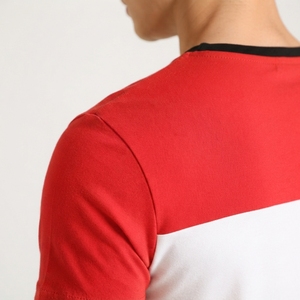 เสื้อยืดผู้ชายสีพื้น ผ้าฝ้าย 100% ทรงปกติ สไตล์วินเทจ แขนสั้น ใส่สบาย ใช้ได้ทุกวัน แพ็ค 2 ตัว - Product Image 3