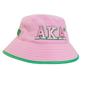 Sombrero de Pescador AKA Floppy Bucket Hat Bordado, Sombrero de Sol Griego AKA de Ala Ancha de Algodón para Mujer, Rosa y Negro - Product Image 1