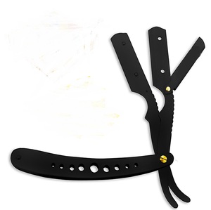 Professional Straight Cut Thraot Barber Shaving Razor Holder for <b>Mens</b> Personal and Salon Single Edge Blades Use Barber Razor - Product Image 6