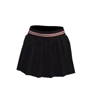 Uniforme de Animadoras para Adultos, Top Negro con Cuello en V y Falda Plisada con Rayas Rojas y Blancas, Material de Poliéster - Product Image 4