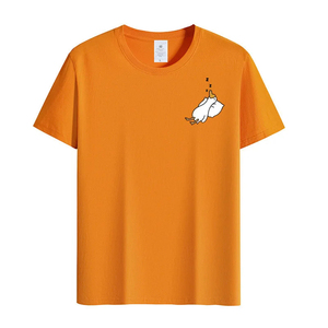 T-shirt en jersey tricoté noir à manches courtes et col rond pour homme, imprimé, avec logo frontal, décontracté, couleur unie, léger et écologique - Product Image 3