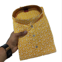 Kurta formel à coupe classique en soie Lakhnavi brodée RN, séchage rapide, pour hommes, idéal pour les mariages et les fêtes, provenant du Gujarat