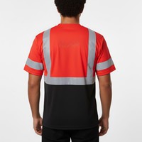 Chemise de sécurité réfléchissante haute visibilité en polyester respirant pour les travailleurs de la construction, des travaux routiers, des usines et des entrepôts