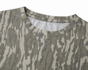 Chemise de pêche OEM en gros à manches courtes, respirante, extensible, résistante au rétrécissement, lavée, sportive, d'extérieur, camouflage vintage, UPF 50 - Product Image 4