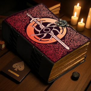 Diario Gótico de Cuero con Diseño de Espada, 400 Páginas Impresas, Hecho a Mano, Grimoire Oculto, Libro de Hechizos de Fantasía Oscura, Vintage, Año Nuevo, Pascua - Product Image 3