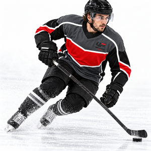 Camiseta Clásica de Hockey sobre Hielo con Bandas Tradicionales en las Mangas, Mangas Largas Cómodas y Estilo Distintivo para Competiciones de Club - Product Image 5