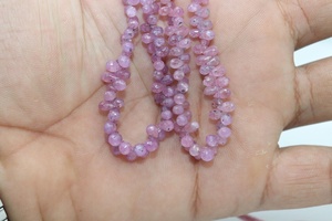 Cuentas Facetadas de Turmalina Rosa Natural al por Mayor, Forma de Lágrima, 2.5x3-3.5x5mm, Tamaño del Orificio 0.40mm, para Fabricación de Joyería - Product Image 2