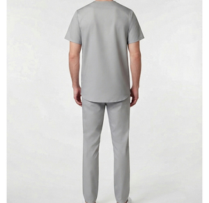 Hospital Scrubs Uniform <b>Sets</b> Woven Fabric Unisex Scrub <b>Sets</b> for <b>Doctor</b> Dental Clinic Salon Surgical Use with Customized Logo - Product Image 3