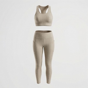 Conjuntos de Yoga de Dos Piezas Extra Grandes de Diseño Personalizado, Producto Popular, Ropa Deportiva Elástica y Transpirable para Mujer, Atuendo para Gimnasio y Entrenamiento - Product Image 1