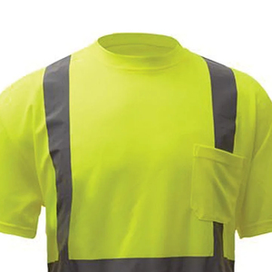 Camiseta de trabajo de manga corta reflectante de alta visibilidad para hombre, impermeable, con logotipo y talla personalizados para uniformes de trabajo en equipo. - Product Image 3