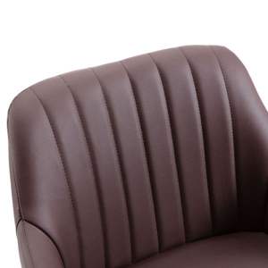 Set di 2 Sgabelli da Bar in Pelle PU Marrone con Gambe in Metallo, Sedie da Bancone per Sala da Pranzo e Pub - Product Image 6