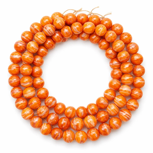 ลูกปัดทรงกลมรอนเดลล์สีส้มพรีเมียมขนาด 8 มม. |   ลูกปัดพลอยธรรมชาติเงางามสำหรับทำสร้อยข้อมือ สร้อยคอ และงาน DIY - Product Image 1